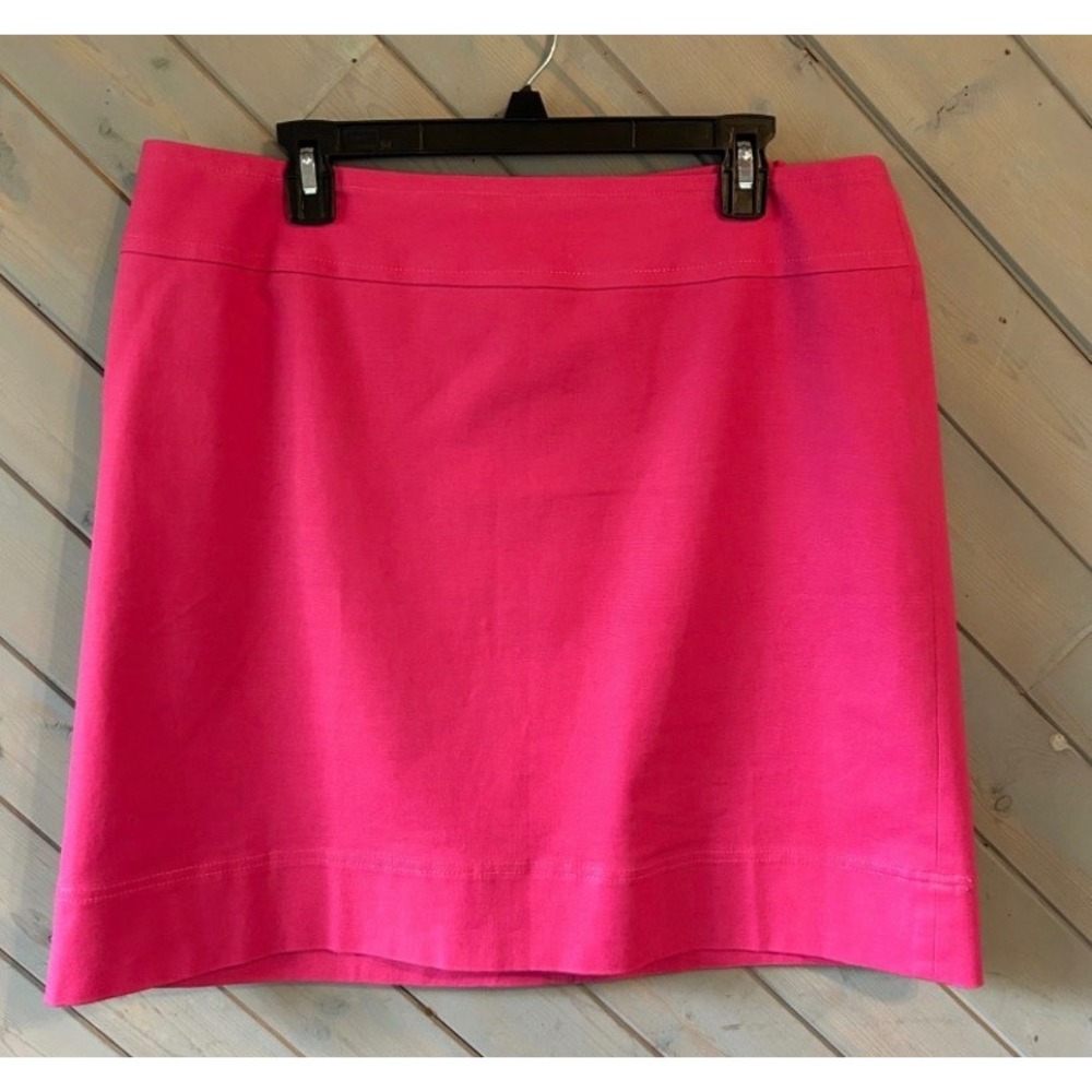 Boden Womens Hot Pink Cotton Twill Mini Skirt Size US 10 Pocket Back‎ Zip Casual